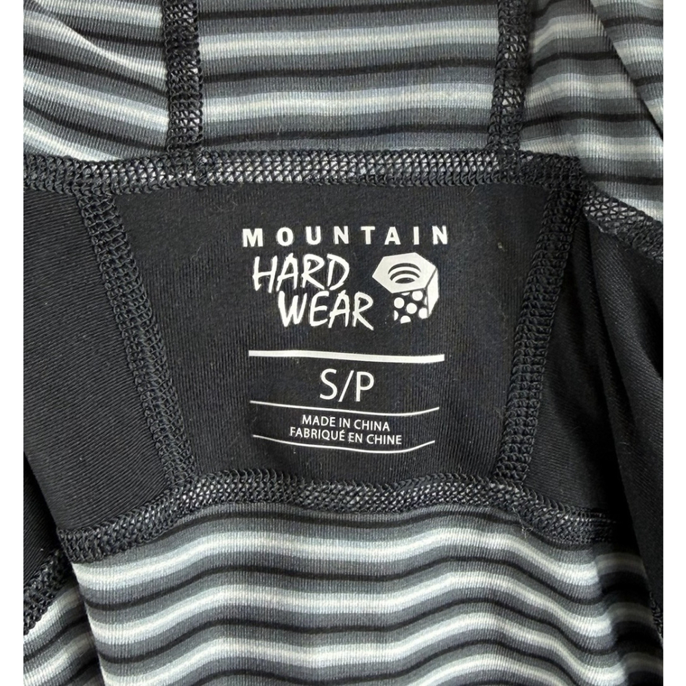 Mountain Hardwear Butterlicious Hooded Shirt SMALL Black Gray Long Sleeve - Picture 5 of 8